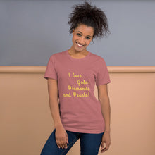 Load image into Gallery viewer, "I love...Gold Diamonds and Pearls" Women's T-Shirt